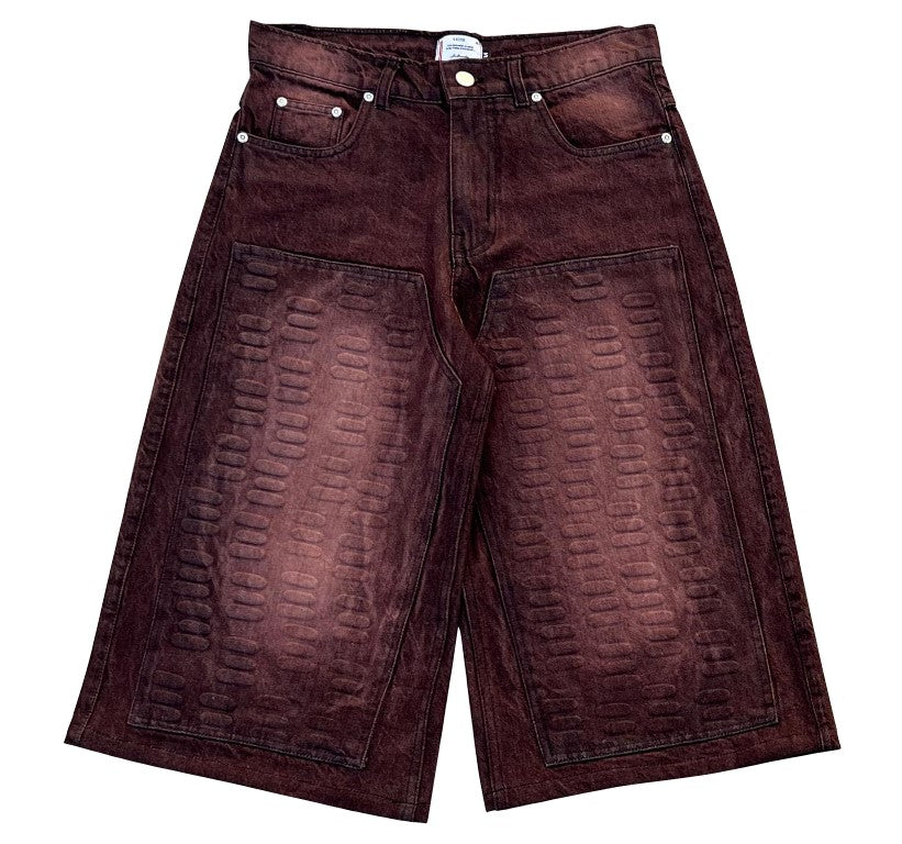 GARDENER DENIM SHORTS (CHESTNUT)
