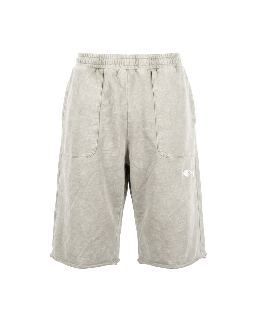 PATENT SHORTS GREY OSTRICH