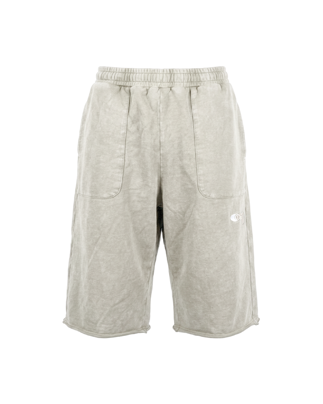 PATENT SHORTS GREY OSTRICH