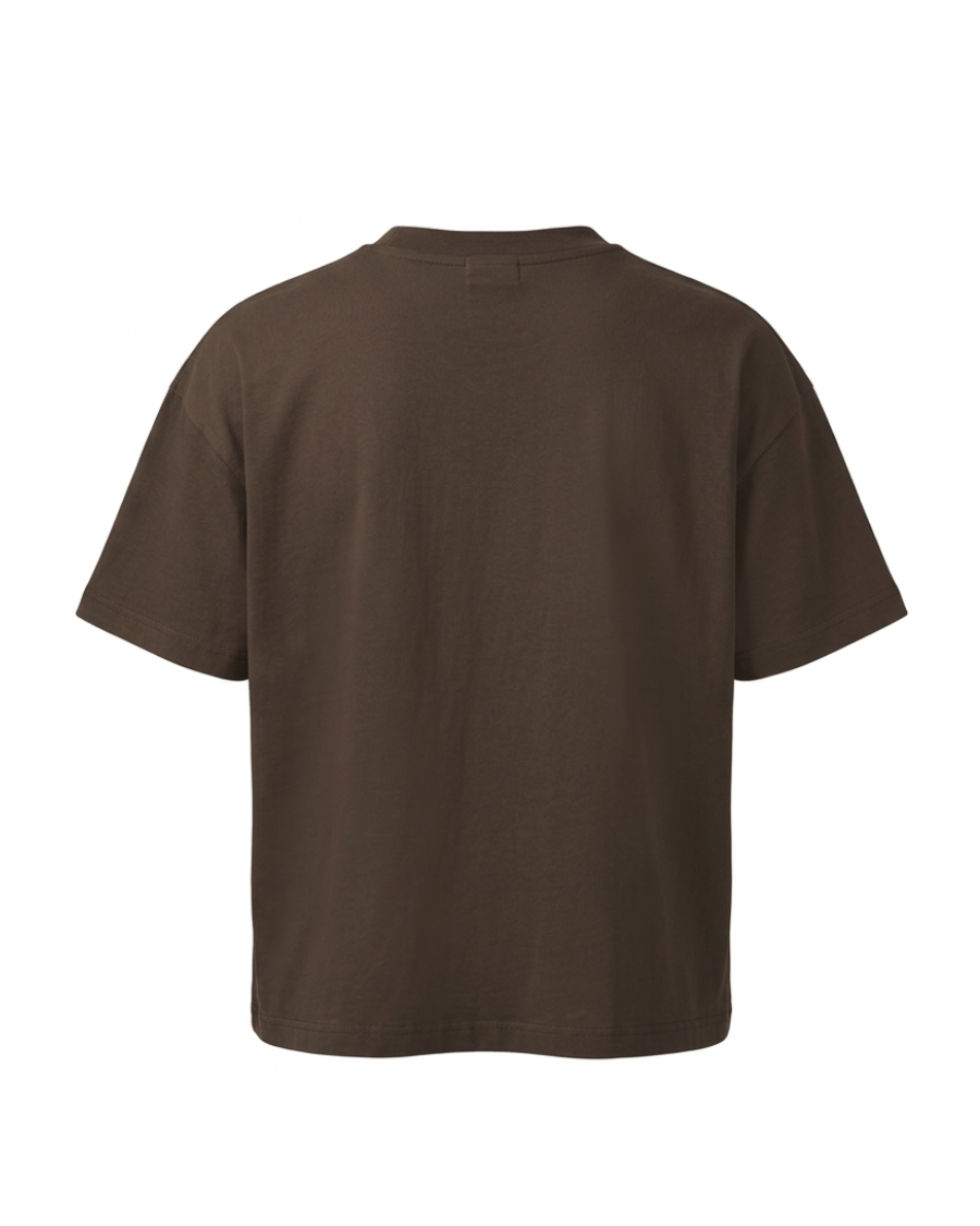 Brown t-shirt on a white background