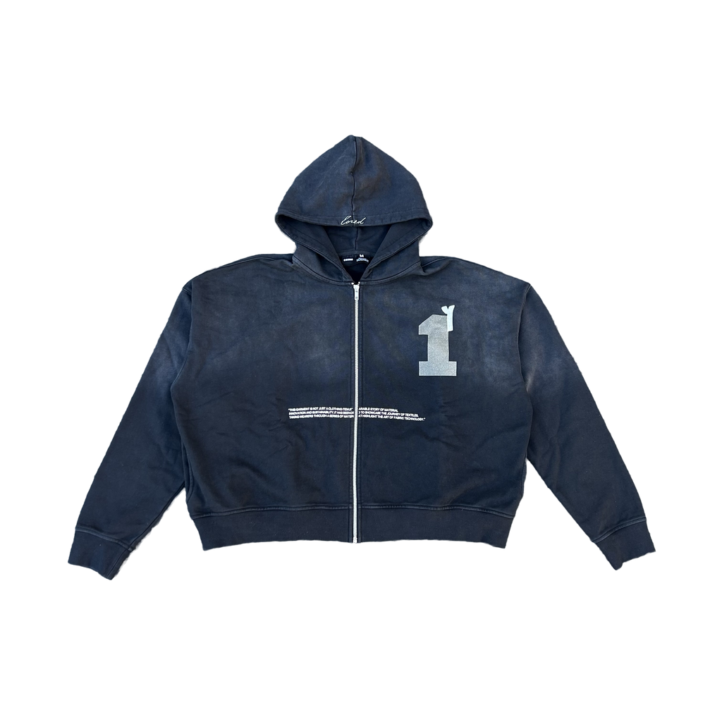 OMBRAGÉ ZIP UP BLACK