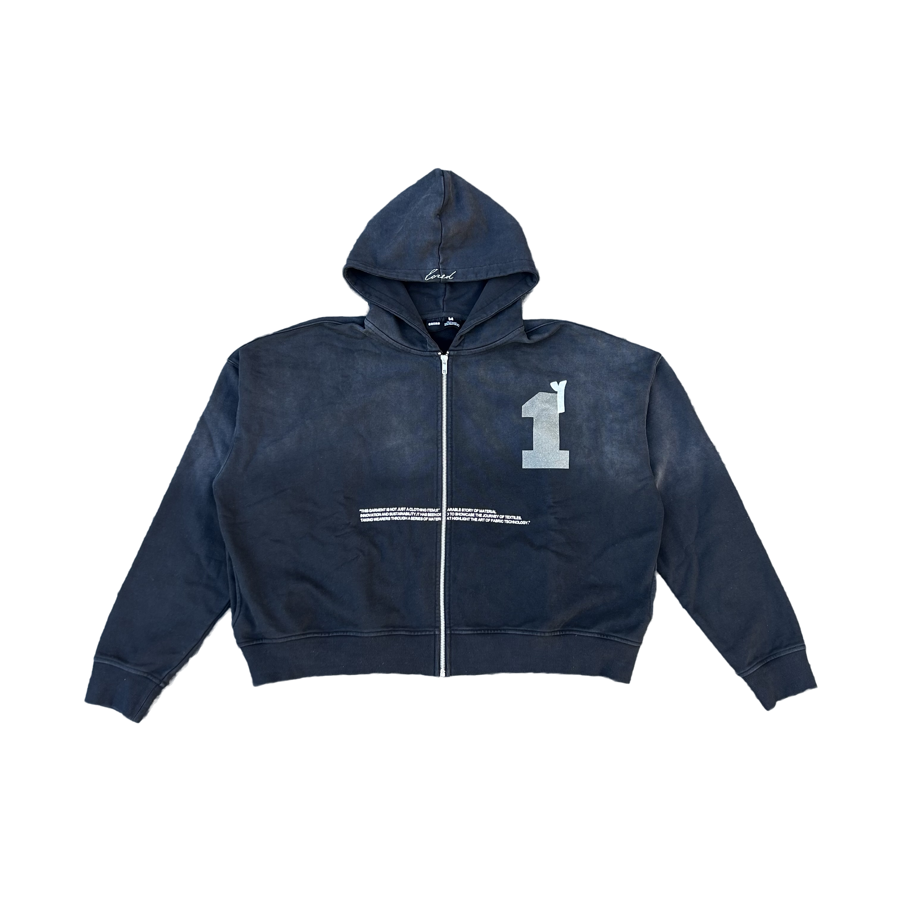 OMBRAGÉ ZIP UP - BLACK