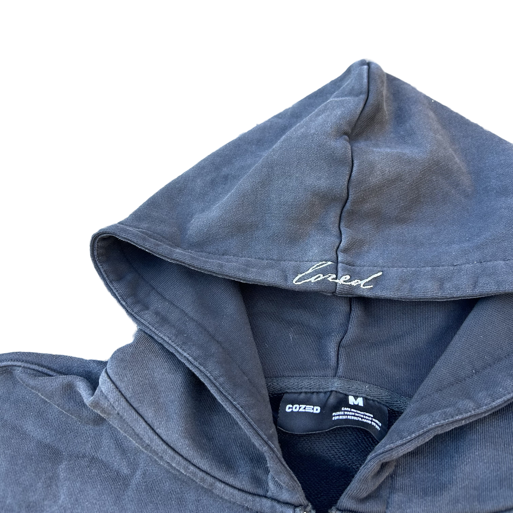 OMBRAGÉ ZIP UP BLACK