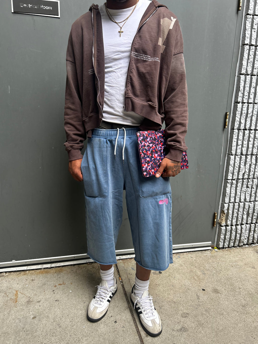 PATENT SHORTS CERULEAN